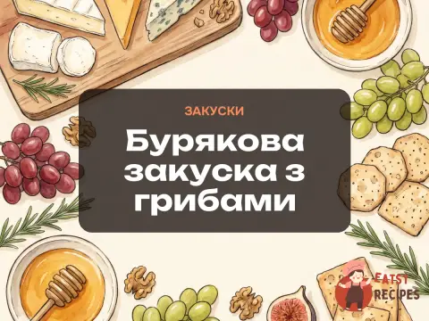 Бурякова закуска з грибами