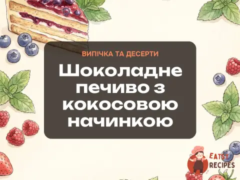 Шоколадне печиво з кокосовою начинкою