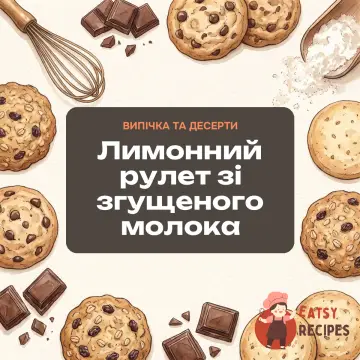 Лимонний рулет зі згущеного молока