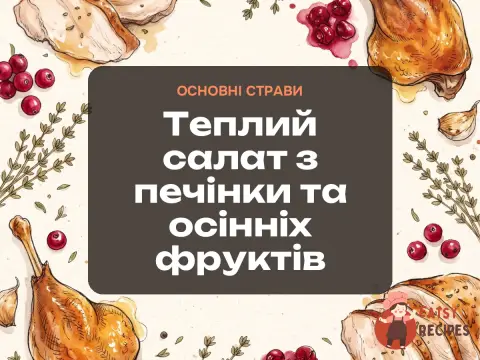 Теплий салат з печінки та осінніх фруктів