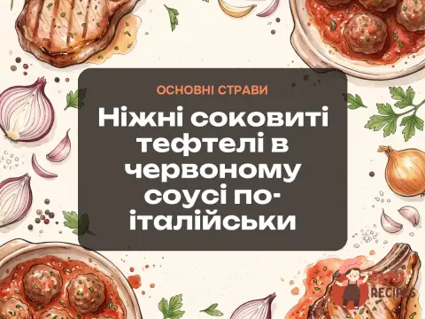 Ніжні соковиті тефтелі в червоному соусі по-італійськи