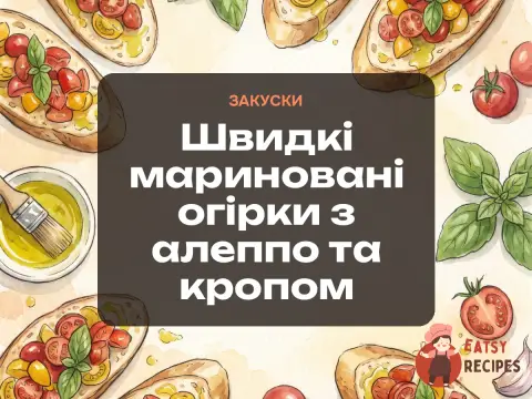 Швидкі мариновані огірки з алеппо та кропом
