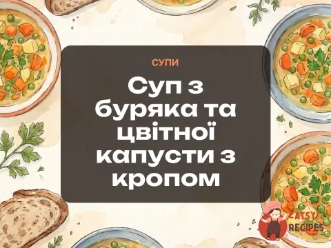 Суп з буряка та цвітної капусти з кропом
