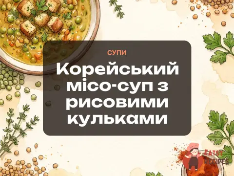 Корейський місо-суп з рисовими кульками