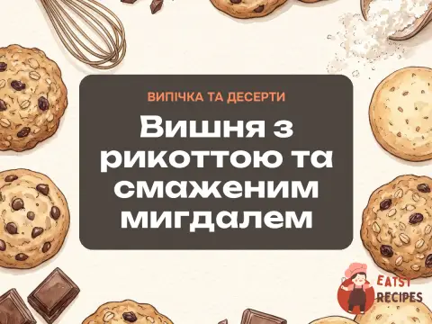 Вишня з рикоттою та смаженим мигдалем