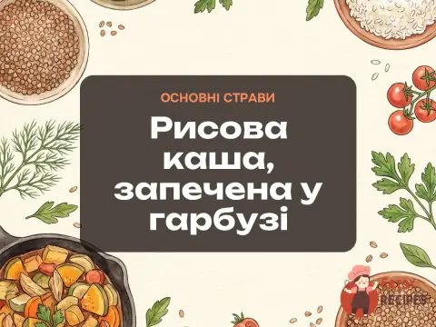 Рисова каша, запечена у гарбузі