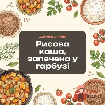 Рисова каша, запечена у гарбузі