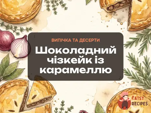 Шоколадний чізкейк із карамеллю