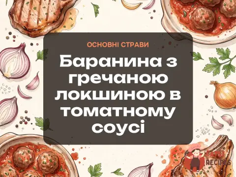 Баранина з гречаною локшиною в томатному соусі