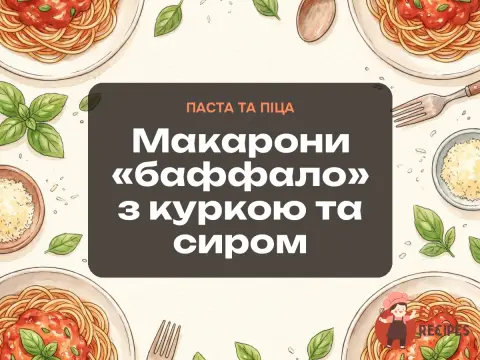 Макарони «баффало» з куркою та сиром