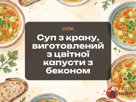 Суп з крану, виготовлений з цвітної капусти з беконом