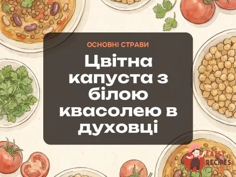 Цвітна капуста з білою квасолею в духовці