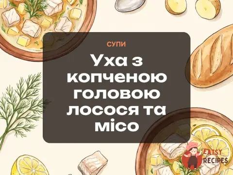 Уха з копченою головою лосося та місо