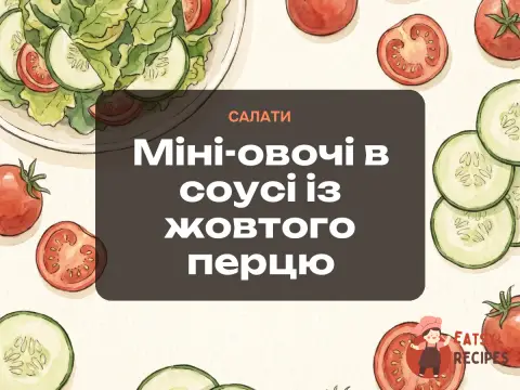 Міні-овочі в соусі із жовтого перцю