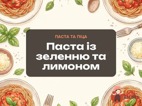 Паста із зеленню та лимоном