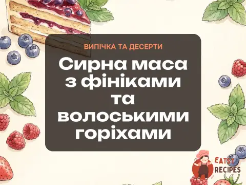 Сирна маса з фініками та волоськими горіхами