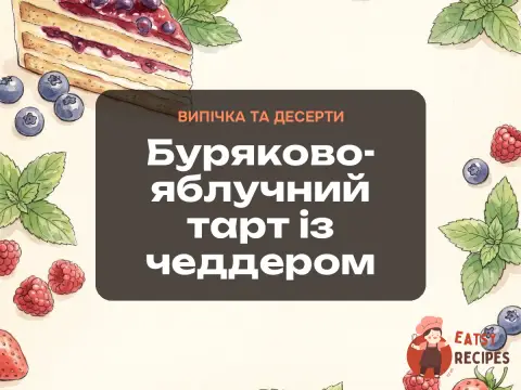 Буряково-яблучний тарт із чеддером