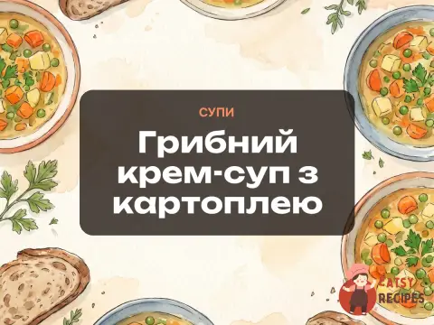 Грибний крем-суп з картоплею