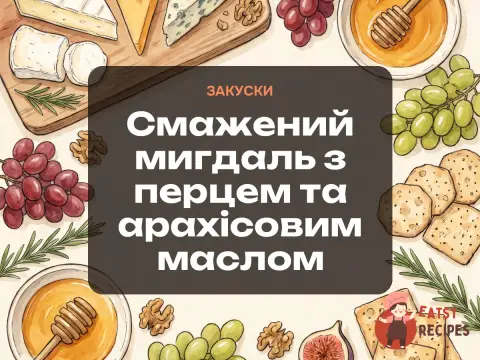 Смажений мигдаль з перцем та арахісовим маслом