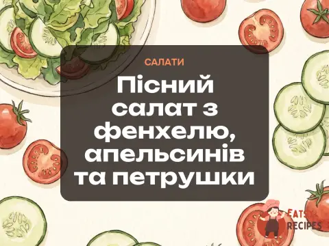 Пісний салат з фенхелю, апельсинів та петрушки