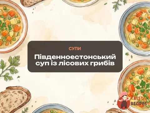 Південноестонський суп із лісових грибів