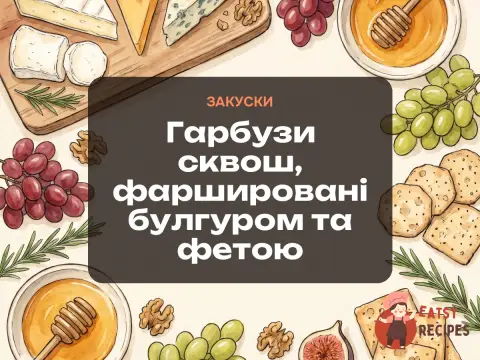 Гарбузи сквош, фаршировані булгуром та фетою