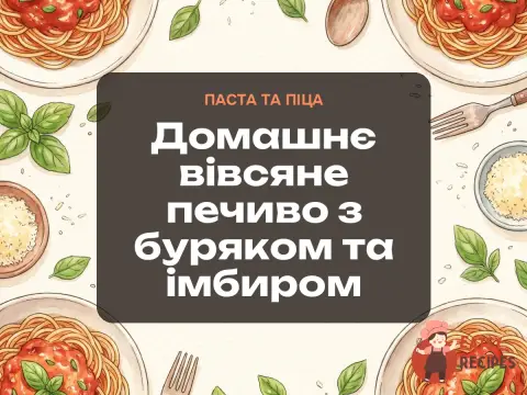 Домашнє вівсяне печиво з буряком та імбиром