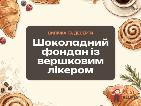 Шоколадний фондан із вершковим лікером