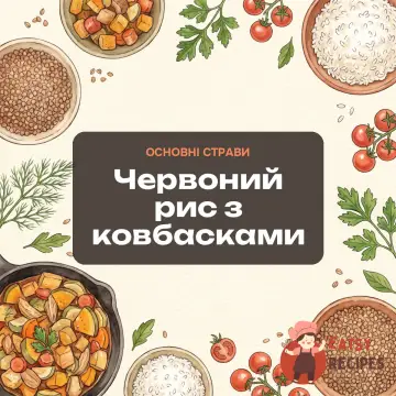 Червоний рис з ковбасками