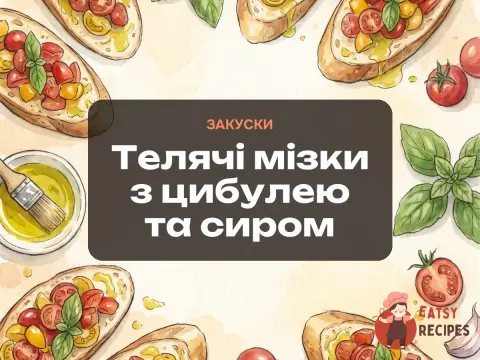 Телячі мізки з цибулею та сиром