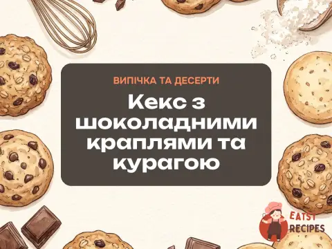Кекс з шоколадними краплями та курагою