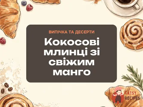 Кокосові млинці зі свіжим манго