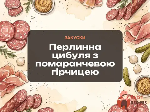 Перлинна цибуля з помаранчевою гірчицею