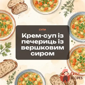 Крем-суп із печериць із вершковим сиром