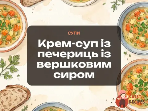 Крем-суп із печериць із вершковим сиром