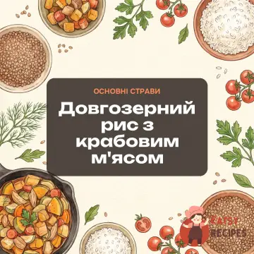 Довгозерний рис з крабовим м'ясом