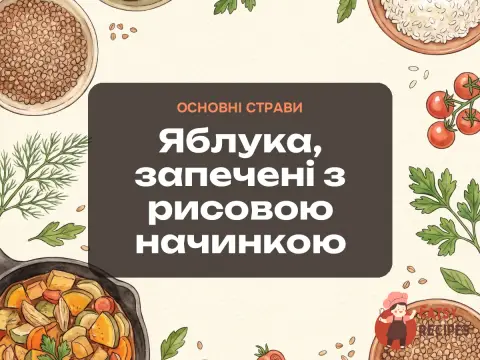 Яблука, запечені з рисовою начинкою
