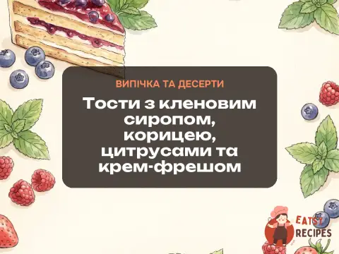 Тости з кленовим сиропом, корицею, цитрусами та крем-фрешом