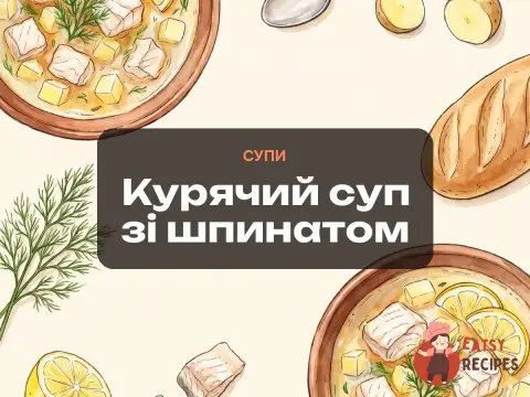 Курячий суп зі шпинатом