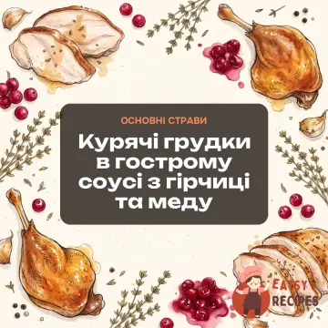Курячі грудки в гострому соусі з гірчиці та меду