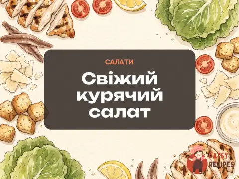 Свіжий курячий салат
