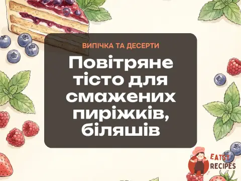 Повітряне тісто для смажених пиріжків, біляшів