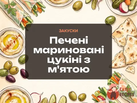 Печені мариновані цукіні з м'ятою