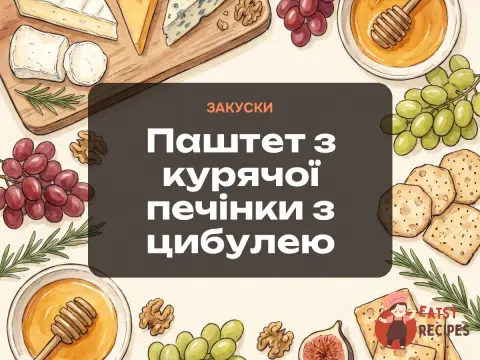 Паштет з курячої печінки з цибулею