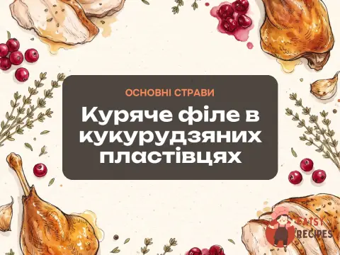Куряче філе в кукурудзяних пластівцях
