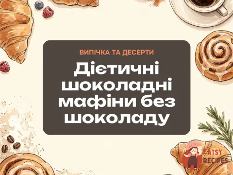 Дієтичні шоколадні мафіни без шоколаду