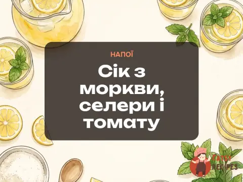 Сік з моркви, селери і томату