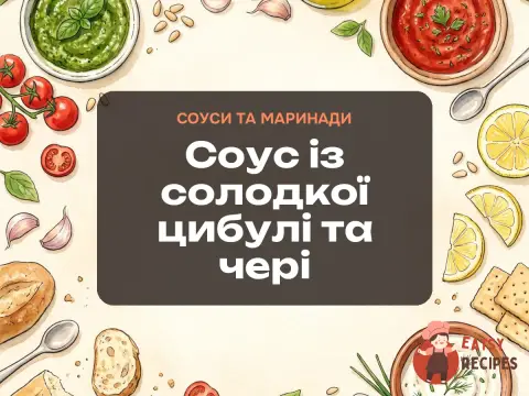 Соус із солодкої цибулі та чері