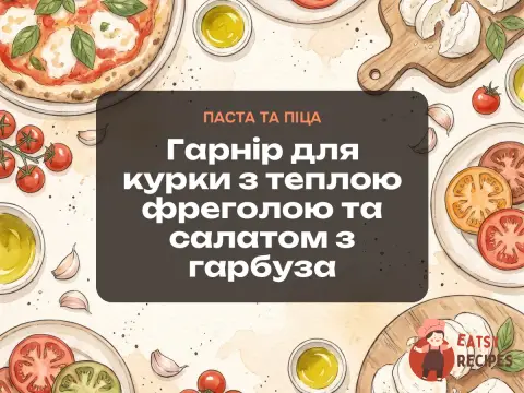 Гарнір для курки з теплою фреголою та салатом з гарбуза