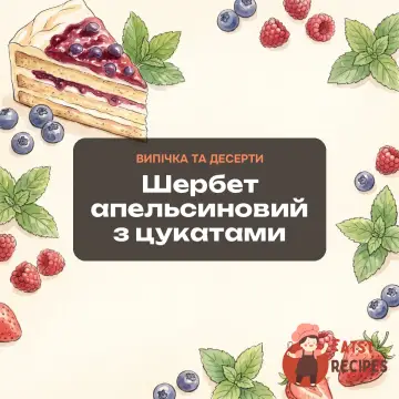 Шербет апельсиновий з цукатами